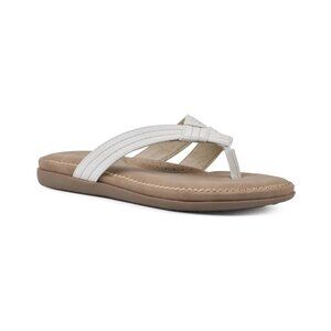 Cliffs by White Mountain Fateful Thong Sandals Women’s White 7.5 – MSRP $49